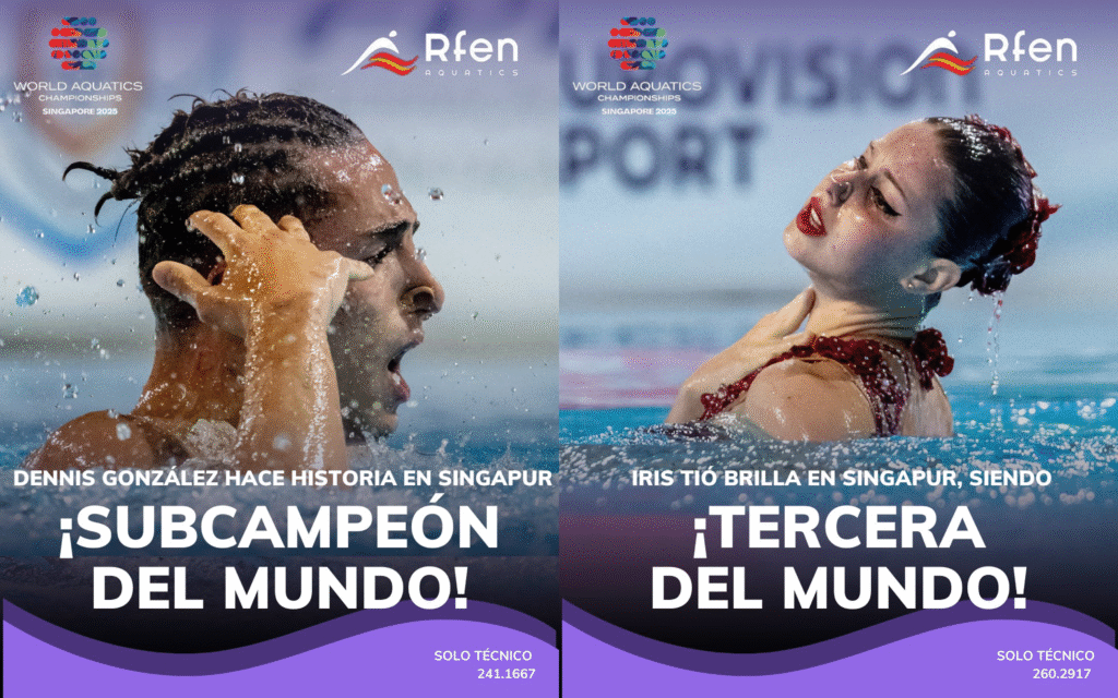 Dennis González e Iris Tió, plata y bronce mundial en los solos técnicos.